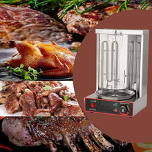 Shawarma Grill Doner Kebab Machine Electric Gyro broilers Rotating Home Vertical Rotisserie with 2 Heating Tubes for Chicken Roast,Turkey Roast,Tacos,Roast,110V