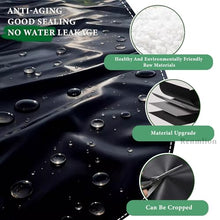 Renmlion Heavy Duty Black Polythene Sheet - Koi Fish Ponds Membrane Waterproof Flexible Pond Liner 0.13mm Thick - Heavy Duty Impermeable Film for Water Garden Pond Tarp(32.8x49.2ft)