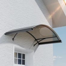 Awning for Door Entrance,48x63 Inch Round Arch Door Awning Canopy with Aluminum Brackets & Polycarbonate Cover, UV, Rain & Snow Protection for Window, Porch, Patio, Deck