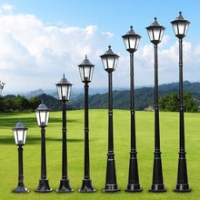CUTPOIY High Pole Lighting with Frosted Glass Outdoor Street Fence Lamp European Post Light for Garden Yard Patio Pathway (Black-108.27″)