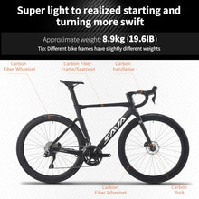 SAVADECK Carbon Road Bike Shimano 105 Di2 7170 Black