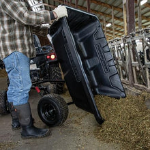Yutrax Towable Poly Cart WW16P, 16 cu. ft. Capacity, Easy Dump, Black