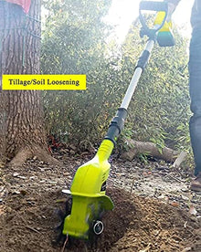 Electric Rotavator,4Ah Lithium Battery Cordless Cultivator with Blades Rotavators for The Garden Tiller Tiller Rotavator for Allotment