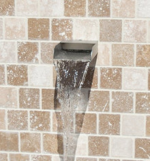 Mosegi 6" Rectangular Water Spout Scupper Spillway for Pools Ponds Fountains Stainless Steel