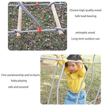HAZEK Outdoor Swing Bridge, Made of Wood, 16mm Thickened Nylon Rope, Super Strong Load-Bearing Capacity, Suitable for Kindergartens and Outdoor Activities(Size:8m)