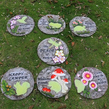 Kunovo Stepping Stone with Luminous Animal Patterns, Round Dimensional Decorative Stone for Garden/Backyards/Pond Areas, Outdoor Walkway Path Stone (Size : 1 Pack), 58741