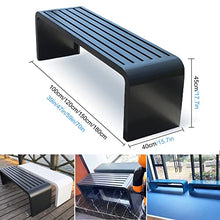 ARMERI Garden Bench for Outdoors, Backless Patio Benches, Metal Bench Weatherproof Outdoor Benches, Garden Benche for Garden Patio Porch Park Backyard,White,180x40x45cm
