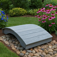 Keystone Amish Co. Pressure Treated Pine Plank Garden Bridge, 3' x 4', Grey Stain