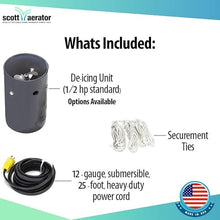 Scott Aerator Slinger De-Icer | 1/2 HP 115V Stainless 50ft Cord