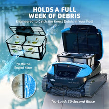 Dolphin Nautilus EON 100 Cordless Robotic Pool Cleaner Ideal for Pools up to 50 FT – Wi-Fi Connected, Wall & Waterline Scrubbing, Top-Load Filter, Smart Navigation