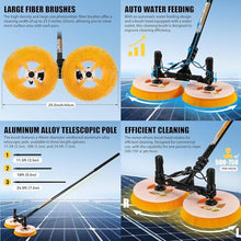 Sunseota Photovoltaic Panel Cleaning Machine with Water Pump, Electric Pool Cleaning Brush w/Adjustable Brush Head, Extendable Window Cleaning Pole Cleaner Kit, Photovoltaic Mainselectricity-7.5M