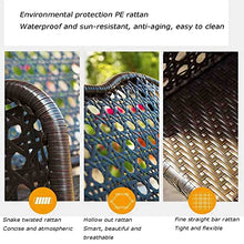 MZGYYD 1/2-Seat Outdoor Patio Swing Chair,Swing,Hammock Lounge Chair for Porch,Rattan Wicker Steel Frame Cushion & Pillow (White Single)