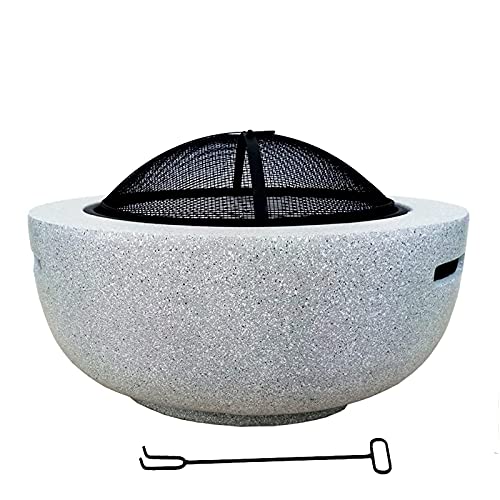 Backyard Patio Garden Fireplace Grill Bowl Outdoor Fire Pit Table Outdoor Heaters & Fire Pits with Grill Grate for Heating/Fire Bowls The Garden/Beach/Patio