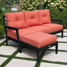 highwood Lehigh 2-Piece Deep Seating Set, with Sunbrella Cushions in Canvas Persimmon, Black Frame