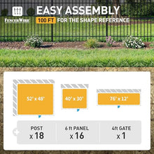 Fencer Wire 100FT Heavy Duty Flat Top Fence Barrier Kit Black