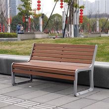 Sunyongfly Park Bench,Wooden seat,cast Iron Frame, Outdoor Garden Bench,Double Outdoor Bench, for Squares, Parks, and Residential Areas(Size:120cm)