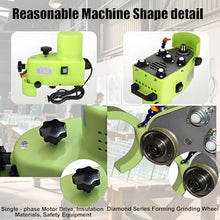 forplubossmmp Portable Glass Edger Machine, 800w Electric Power, 8000 RPM Speed, Diamond Glass Corner Grinding Edging Machine, Handles Plane, Curve Edges at 1-3 M/Min, Compact 14-Lb Build