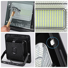 Lamp Post Lights Outdoor,Dusk to Dawn Solar Flood Lights, Led Remote Control Solar Security Lighting Fixture,Ip66 Waterproof Outdoor Landscape Lamp,for Garage, Garden, Pool, Pathway, Yard, D