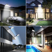UCGG Solar Street Light Outdoor Waterproof, 6500K 1500W Motion Sensor Light Dusk to Dawn, 200000LM Parking Lot Wall Light with Remote Control, Wide Lighting Angle LED Flood Lights for Yard, 2 Pack