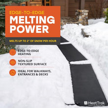 HeatTrak Heated Snow Melting Mats Starter Kit | 1 Walkway Mat, 2 Stair Mats, 1 Power Unit, and 1 Cable Extender | Heated Outdoor Mats for Walkway and Stairs