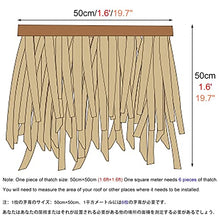 WLCGYD Synthetic Thatched Roofing for Tiki Hut, Palapa Straw Roof Panels Hats 20" X 10 Inch Grass Blinds Fireproof, 2-30 PCS Umbrella Cover/Caps for Gazebo Canopy Cottage Pergola(20pc)