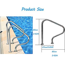 MSHOSAC Stainless Steel Pool Handrail for Inground Pool, Safety Handrails, Swimming Pool Stair Rail with Grip Cover, 4ft