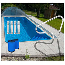 BSNANCA Pool Handrails 32X39 inch Pool Rail 250Lbs Load Capacity Rustproof Pool Handrail Humanized Swimming Pool Handrail with Blue Grip Cover & Screws