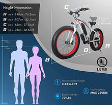 YinZhiBoo Electric Bike E-Bike Fat Tire 26" 4.0 1000W Black/Yellow