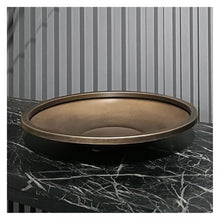 ZHONGCHENGWU Plant Saucers Round Iron Art Flower Containers, Retro Flower Arranging Landscaping Saucer(Medium)