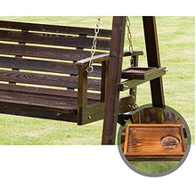 ELUKHT Creative Hotel Patio Porch Swing Glider with Stand Outdoor Swing Chairs for Adults, Wooden Garden Swing Outdoor Swing Chair Bench Perfect Set for Patio, Garden