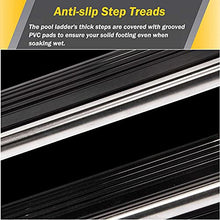 Boat Ladder Platform 4 Step for Swimming Pool, Removable Pontoon Ladders Boats Heavy Duty, Telescoping Marine Yacht Dock