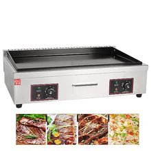 XQZMZSCP Commercial Electric Griddle, 28" Teppanyaki Grill, 4400W Electric Flat Top Grill, Stainless Steel Electric Countertop Griddle W/Drip Hole