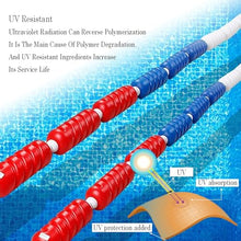 JDXQBLD Pool Safety Divider Swim Lane Line,60Ft Pool Break Waves Safety Rope,with 5 Floats Swimming Pools Buoy Line for Shallow Beaches/Hot Springs，Nylon Rope 50ft/15m