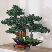 YXIANG56Q Fake Plants Chinese-Style Artificial Pine Tree Ornament for Living Room Cabinet and Office Decoration Bonsai Tree