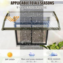 Door Canopy 24in x 59in Durable Outdoor Patio Awning Canopy UV Resistant Rain & Snow Protection Large Gutter for Exterior Door Entrance Porch