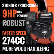 EFCUT C40 Wood Chipper 4" inch Max Diameter Capacity 9 HP 274cc Gas Powered Engine Heavy Duty Shredder Mulcher