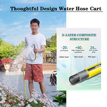 JTYMZYY Hose Reel Cart, Wall Mounted Garden Hose Reel, Outdoor Portable Hose Storage Rack (Hose Reel+25m Pipe)