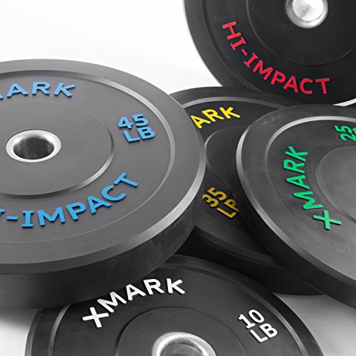 XMark Deadlift VOODOO Olympic Bar and 160 lb XM-3393 Hi-Impact Commercial Olympic Bumper Set 13) Bar and 160 lb Set