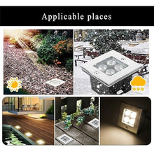 tyfuture 4 Pack Square Underground Light LED Landscape Light IP66 Waterproof AC85-265V Recessed Ground Light for Outdoor Path Walkway Deck Buried Lights(White,36W)