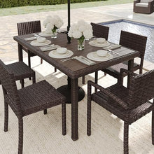 Martha Stewart Bedford 62" Indoor/Outdoor Patio Table, Brown