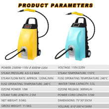 ZenHailure High Performance 2500w Jet Steam Washer,Compact Portable Build with Large 3.5l Reservoir,Fast 40s Warm-Up Time and Six Cleaning Attachments,Ideal for Driveways,Vehicles Yellow