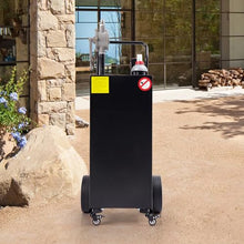 50 Gallon Portable Storage with 2-Way Rotary Transfer, Wheeled Container with Brake Casters for Outdoor Equipment, Vessels & Vehicles