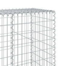 HKQWPBF Gabion Basket with Cover 472.4x19.7x78.7 Inch Galvanized Iron