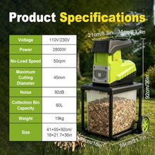 Electric Garden Chipper Shredder 2800W Gear Crusher