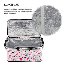 FMOPQ Large Capacity Lunch Basket Collapsible Insulated Picnic Bag Folding Basket Camping Bag (Color : B) (B)