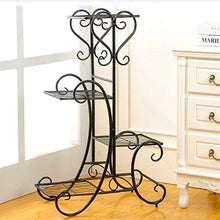 SIDUFHAOPKLL 4 Tiers Metal Home Flower Seeds Plant Display Stand Garden Instruments Pot Storage Rack Shelf Gardening Tools and Equipment