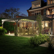 Outsunny 12' x 20' Outdoor Pergola Wood Gazebo with Concrete Anchors Gray