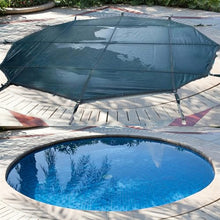 LZMZMQ 40/38/ 36/34/ 32/30/ 28/26/ 24/22/ 20 Foot Round Swimming Pool Winter Safety Cover, Pool Protection Mesh for Inground Pools/In Ground Pool, Elastic Cover para Piscina(33ft/10m)