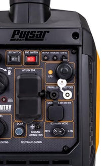Pulsar 2700 Watt Portable Inverter Generator, Dual Fuel Gasoline & Propane, CO Sensor, Super Quiet, Use for Jobsite, Camping, Outdoor & Home, NE27BISCO
