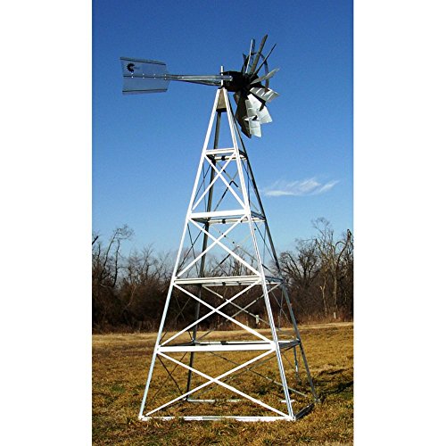 Outdoor Water Solutions 20 ft. Customized Powder Coated Steel Underwater Aeration Windmill
